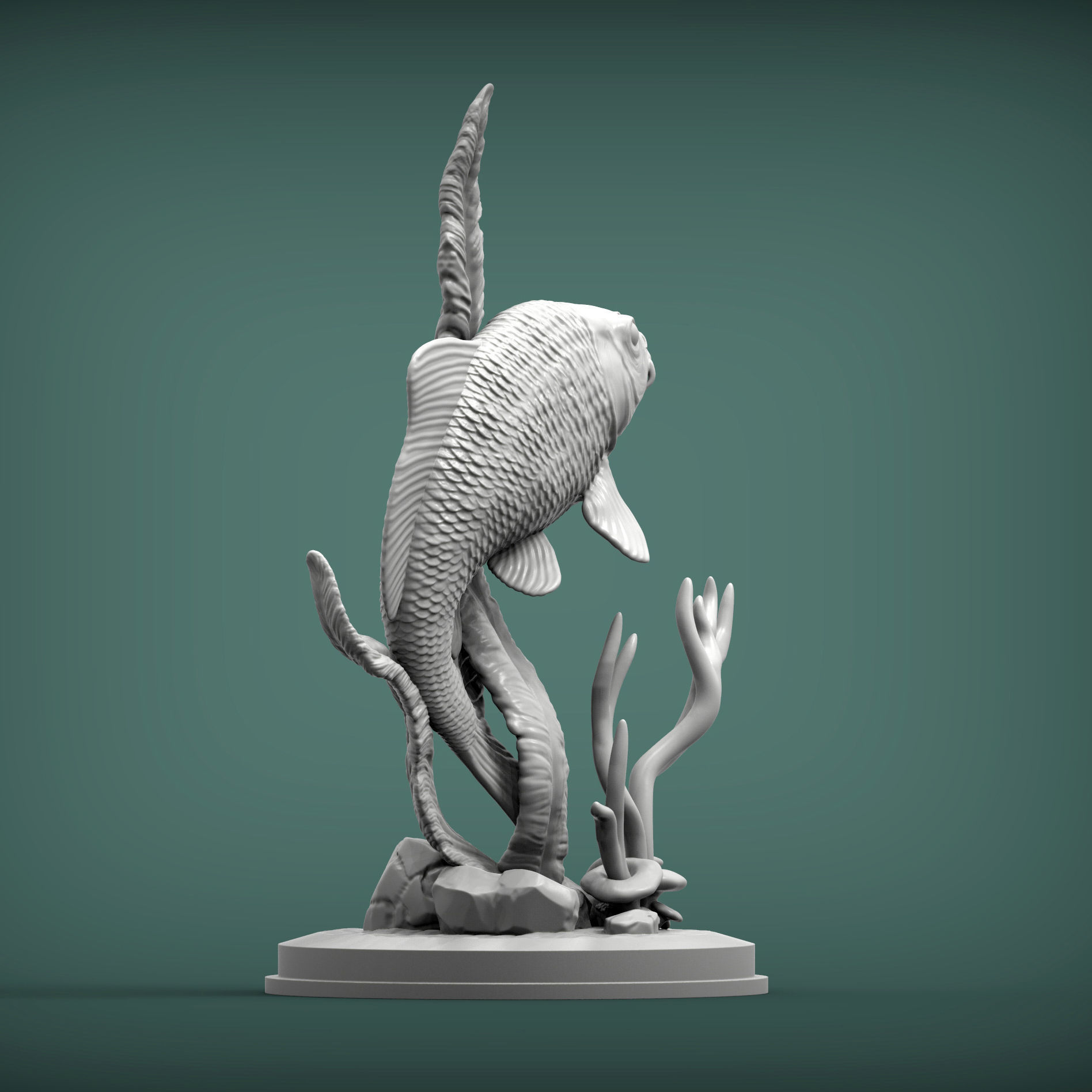 Carp 3D print model 3D print model_2