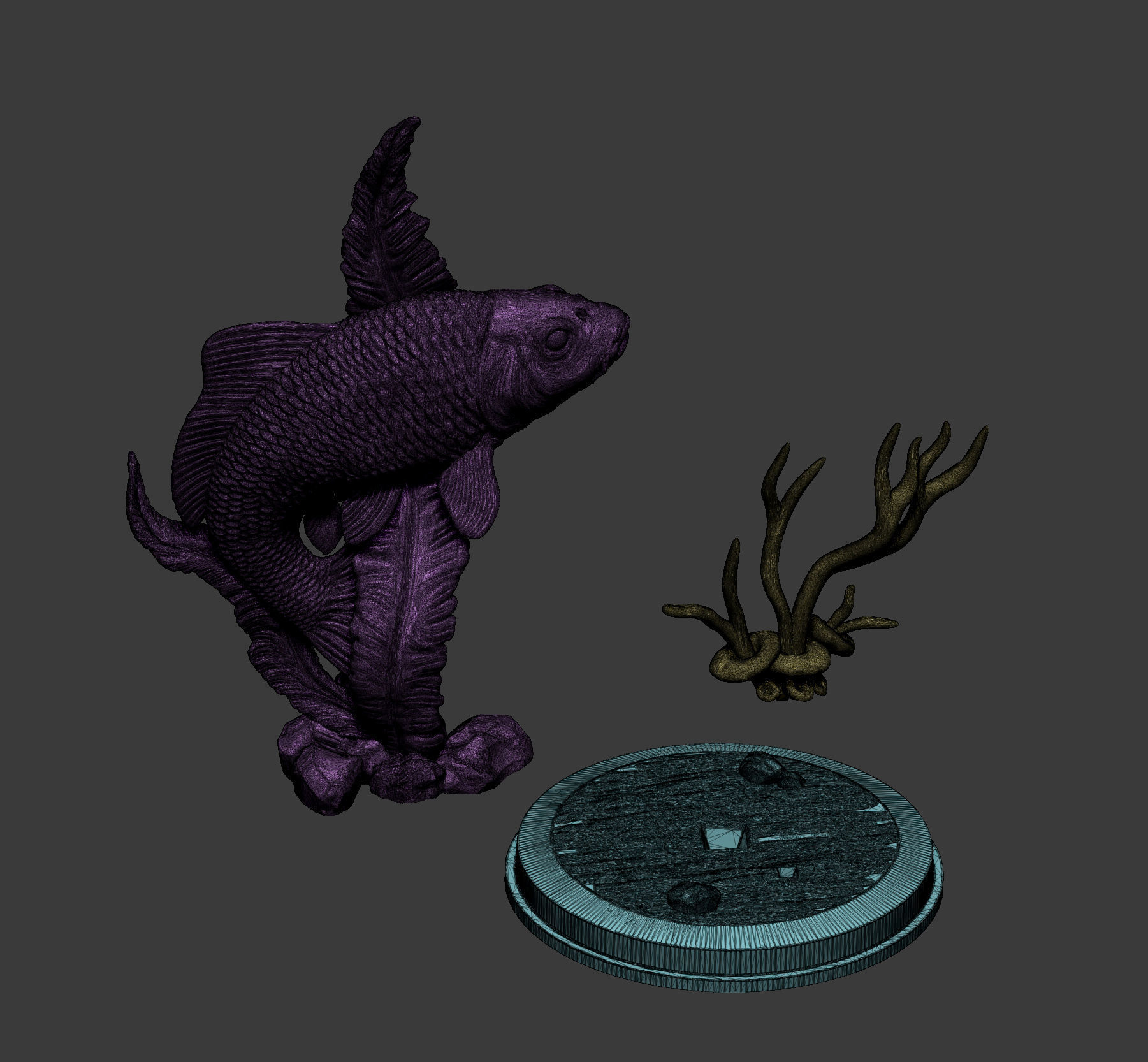 Carp 3D print model 3D print model_14