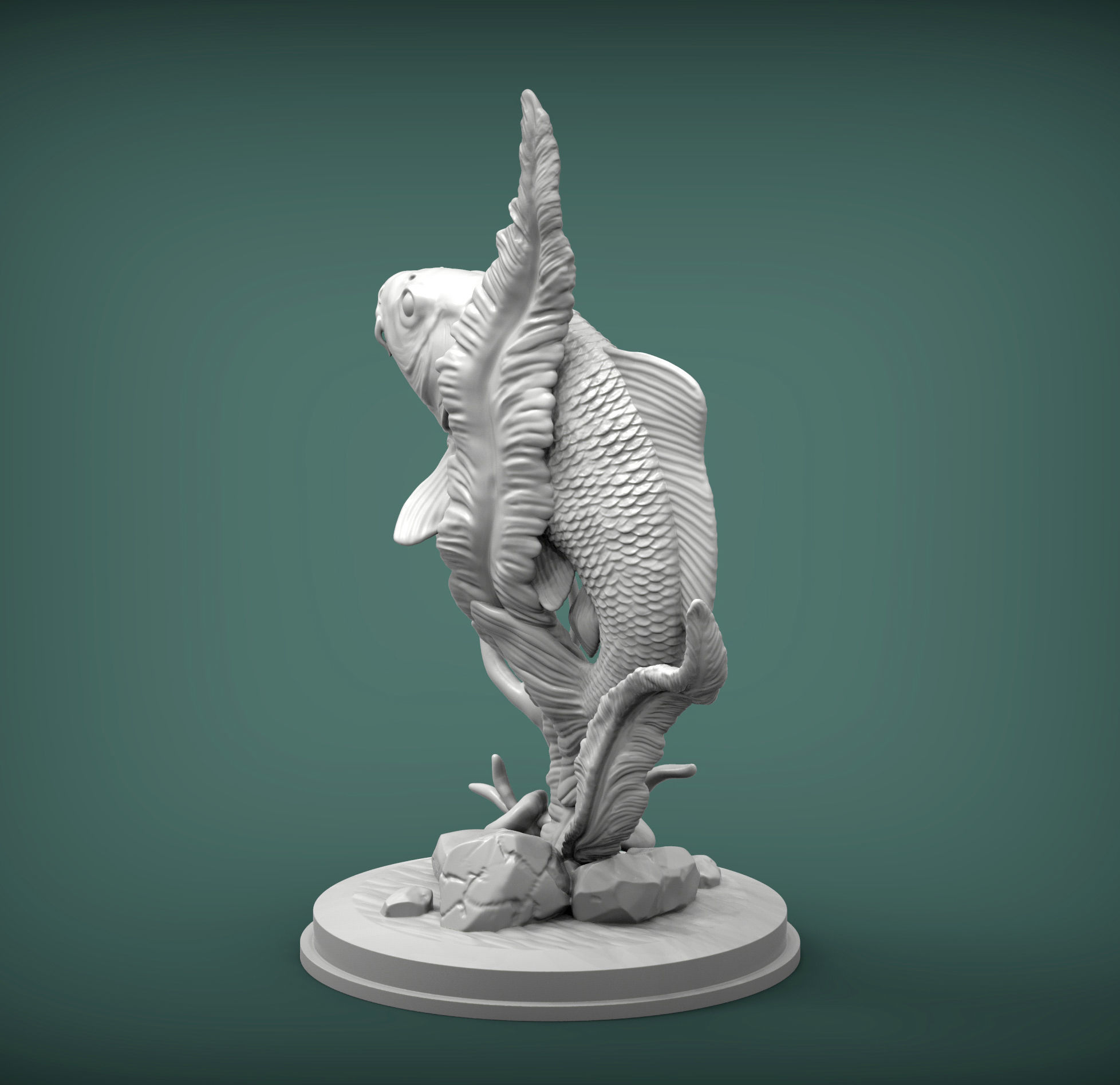 Carp 3D print model 3D print model_5