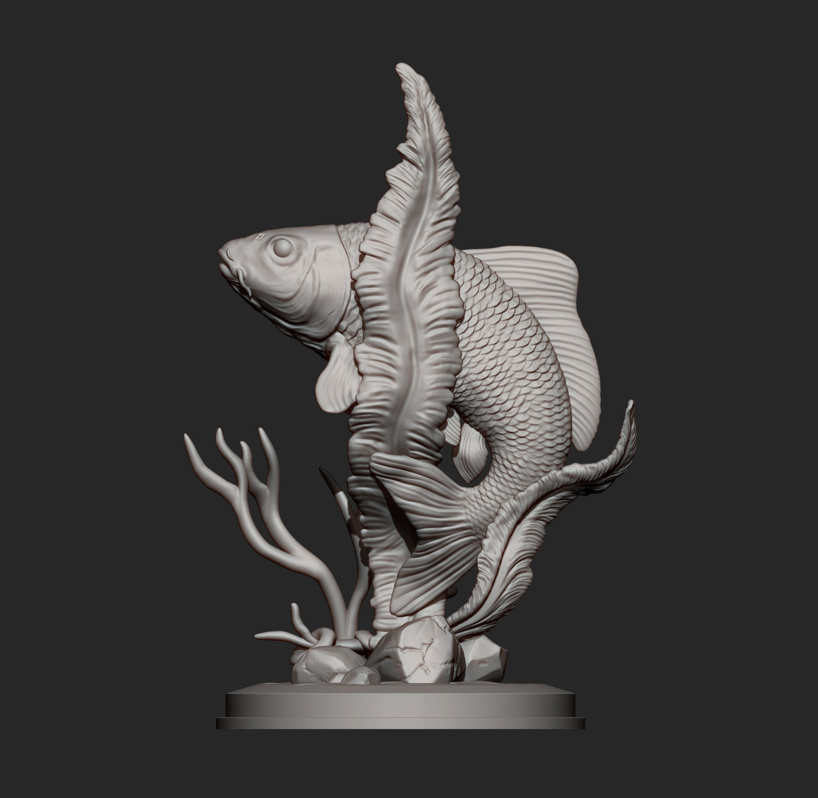 Carp 3D print model 3D print model_12