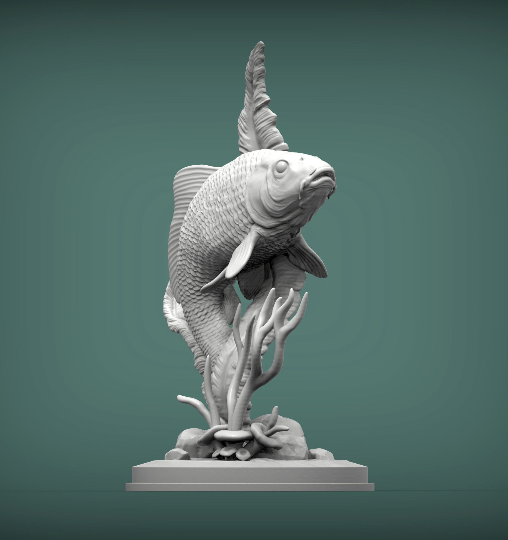 Carp 3D print model 3D print model_4