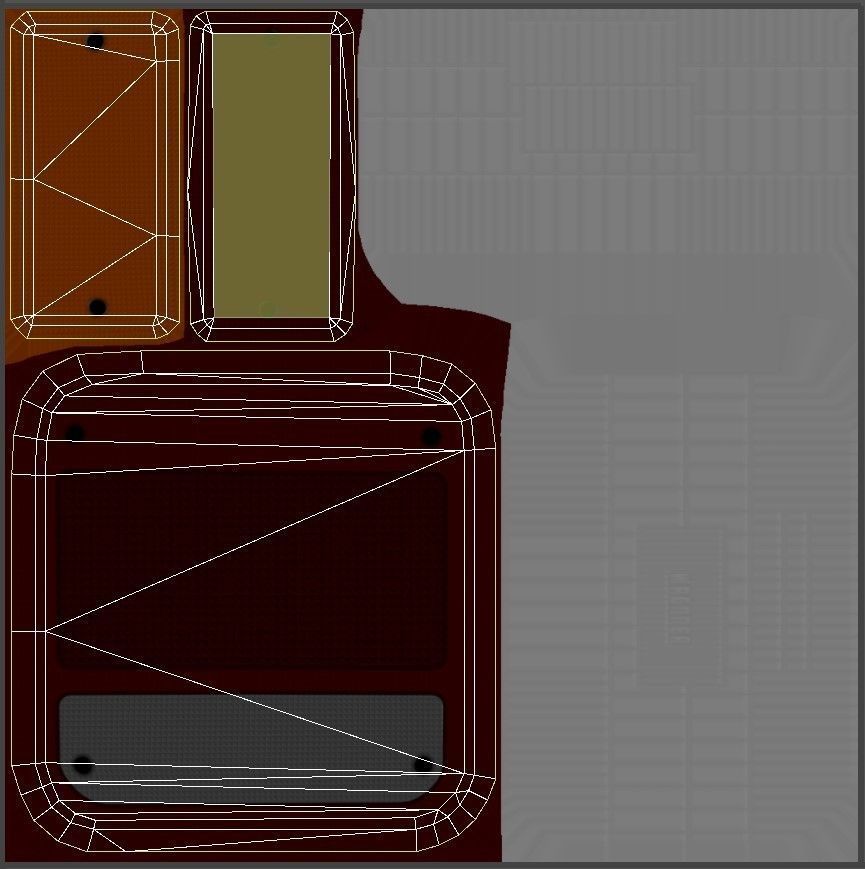 80s utility van Low-poly 3D model_42