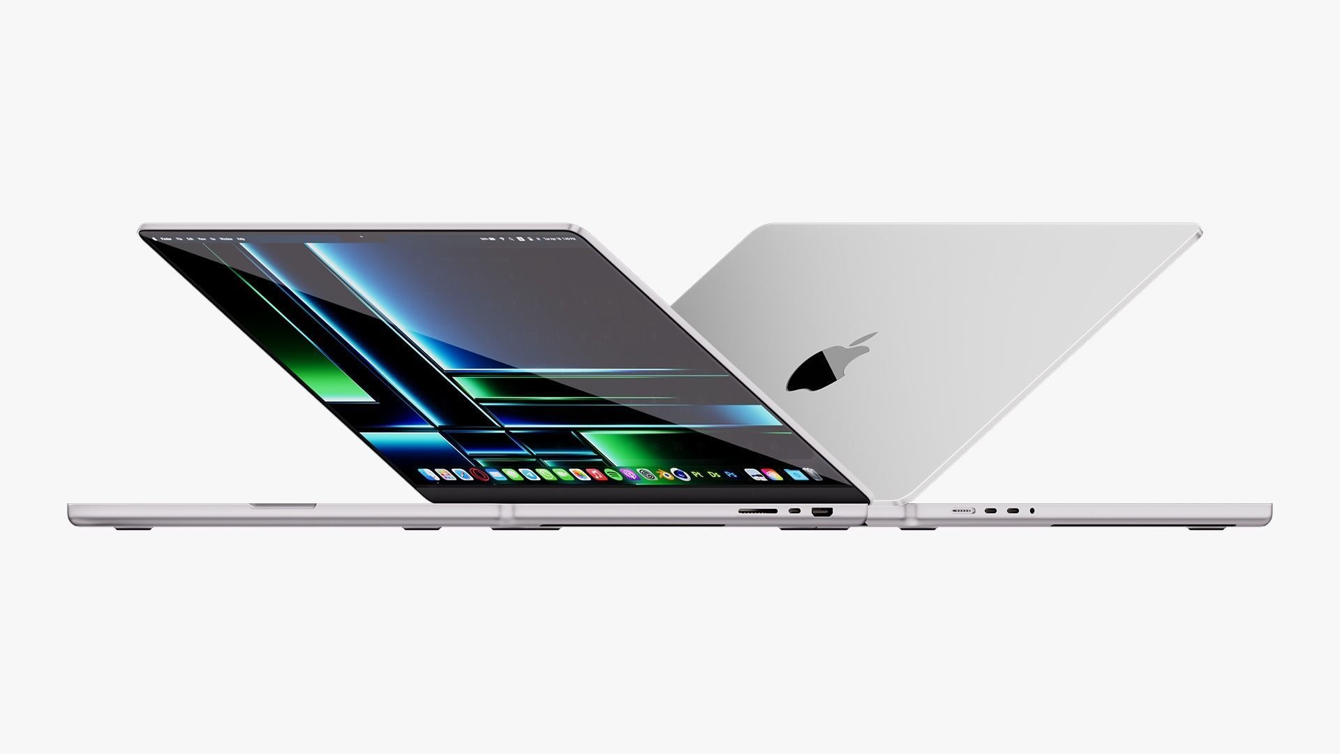 Apple MacBook Pro 16 Silver 2022 With Magic Mouse 3D model_2