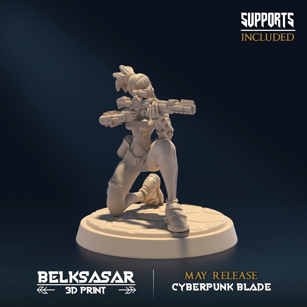 Neon Outlaw D Nude and Normal 3D print model_4