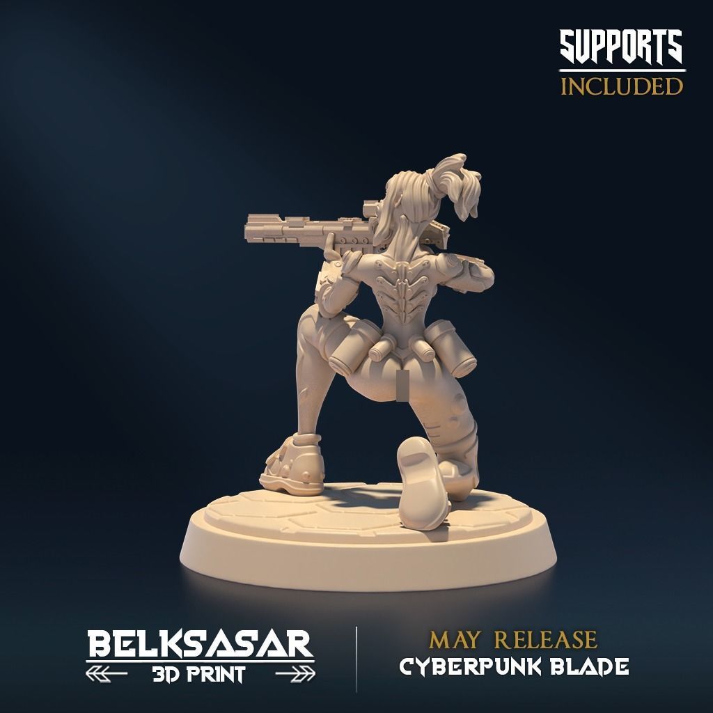 Neon Outlaw D Nude and Normal 3D print model_3