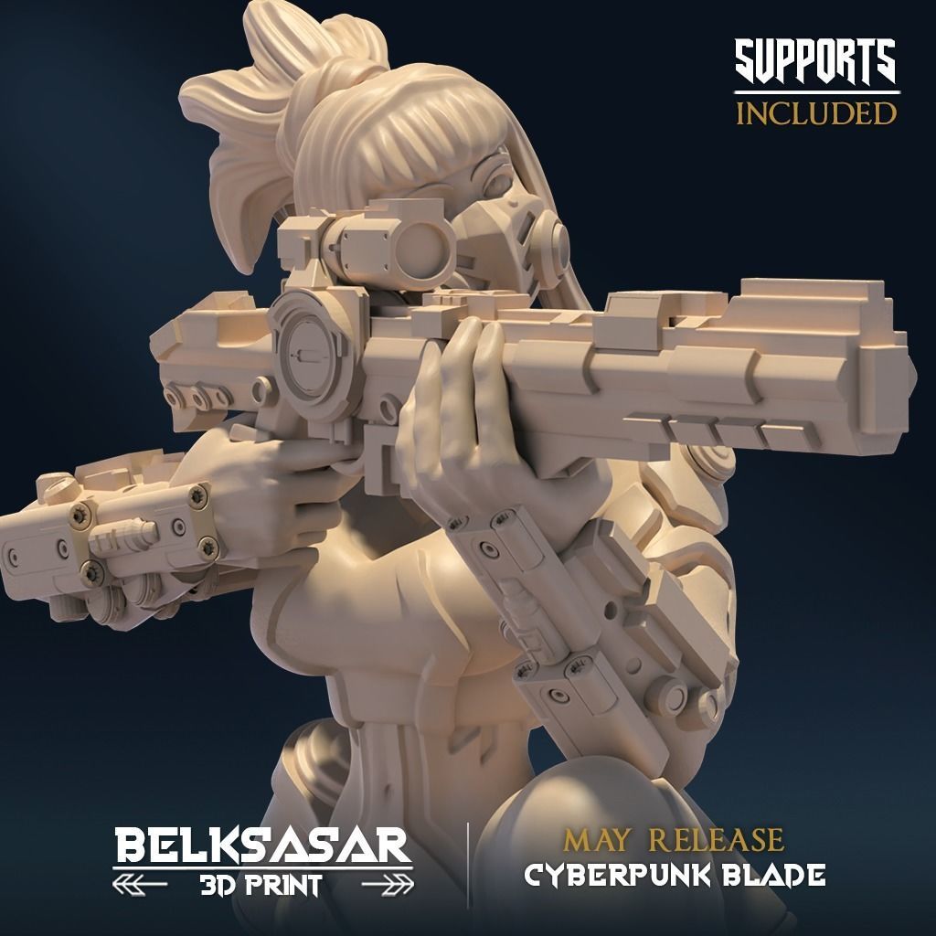 Neon Outlaw D Nude and Normal 3D print model_2