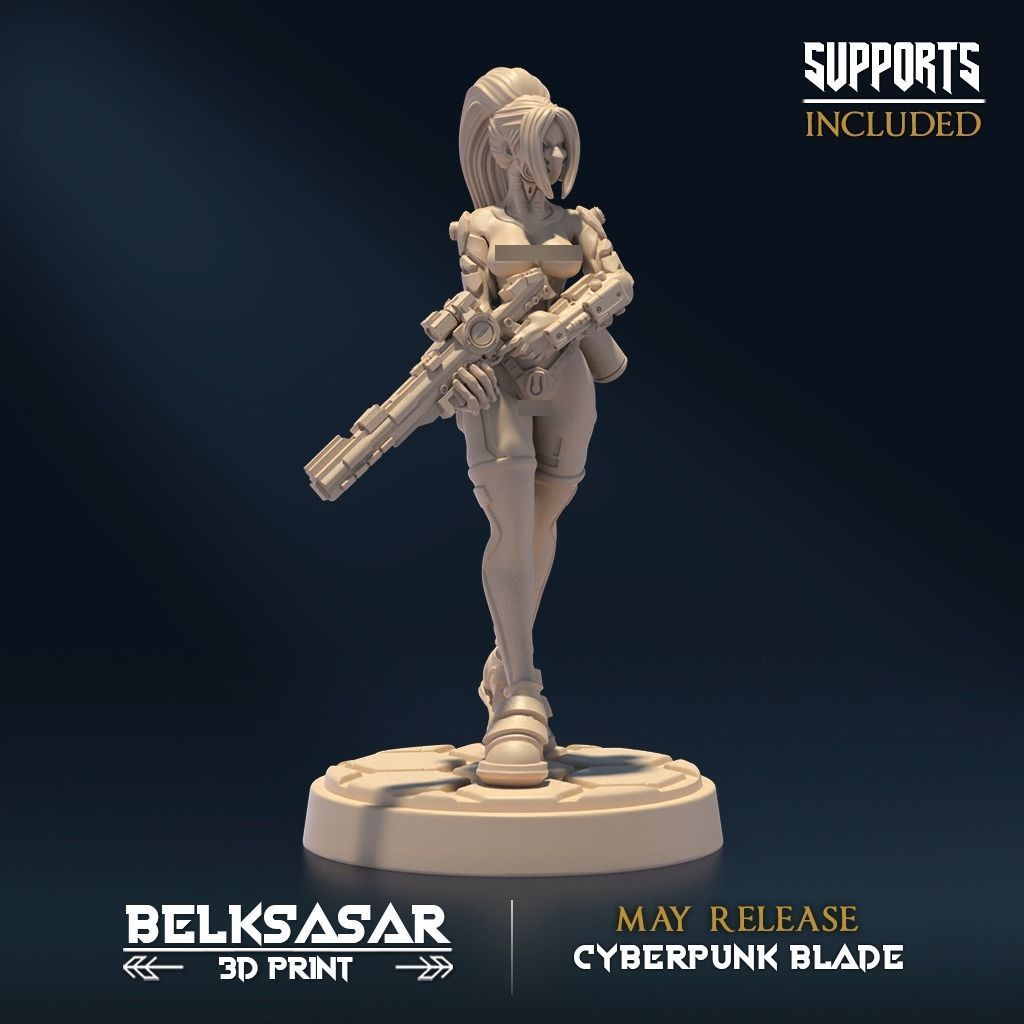 Neon Outlaw Nude Set x4 3D print model_3