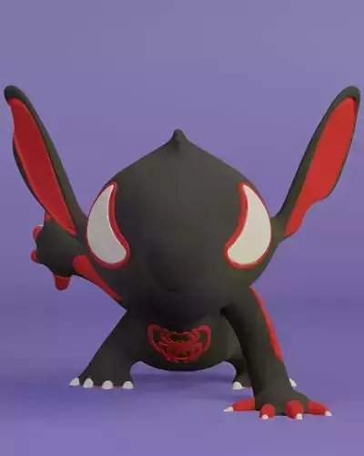 Stitch Spiderman Miles Morales