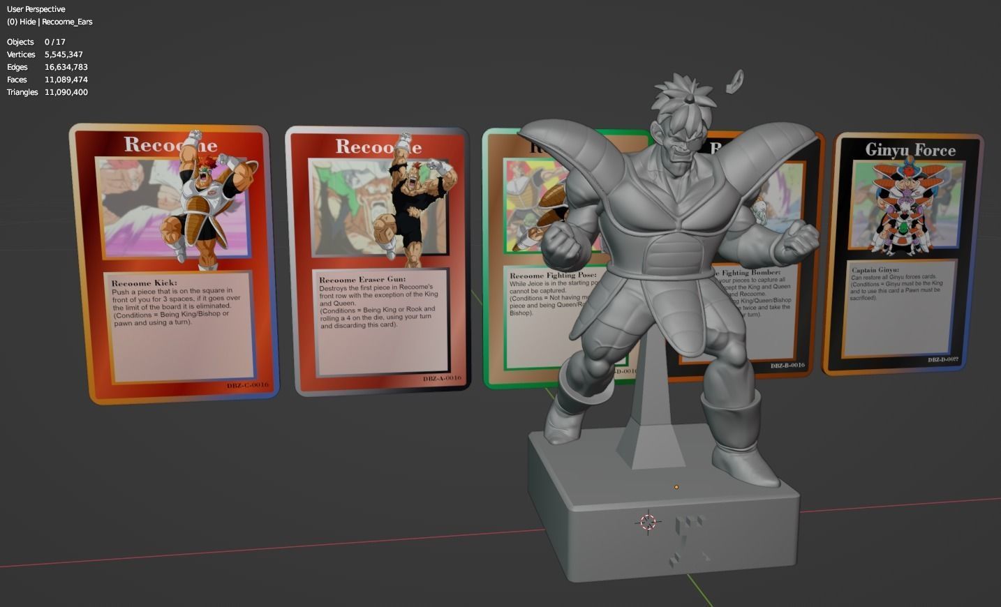 Chess Pack Recoome Ginyu Force from Dragon Ball series 3D print model_9