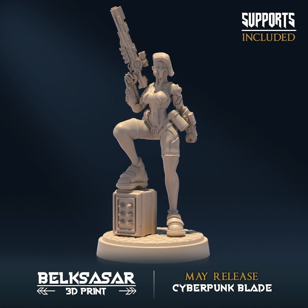 Neon Outlaw Nude and Normal Set x8 3D print model_8