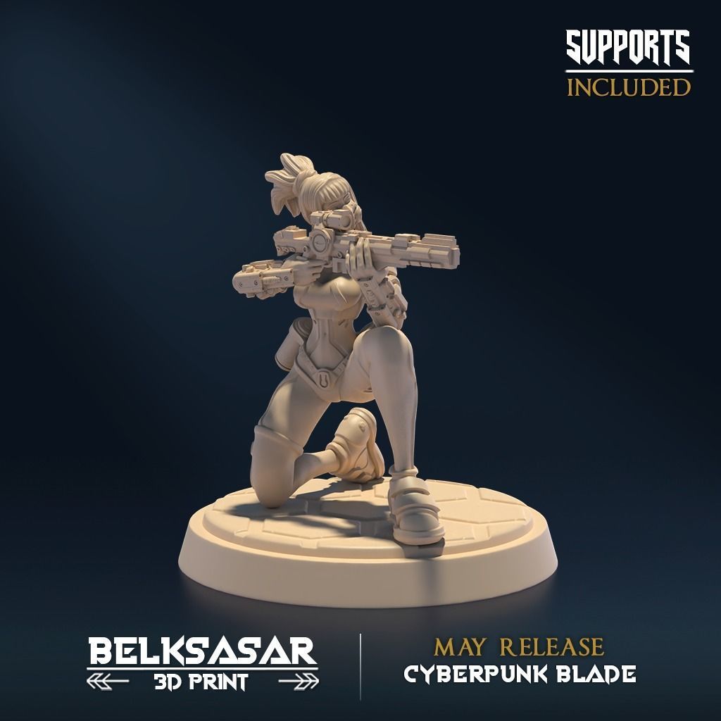 Neon Outlaw Nude and Normal Set x8 3D print model_3