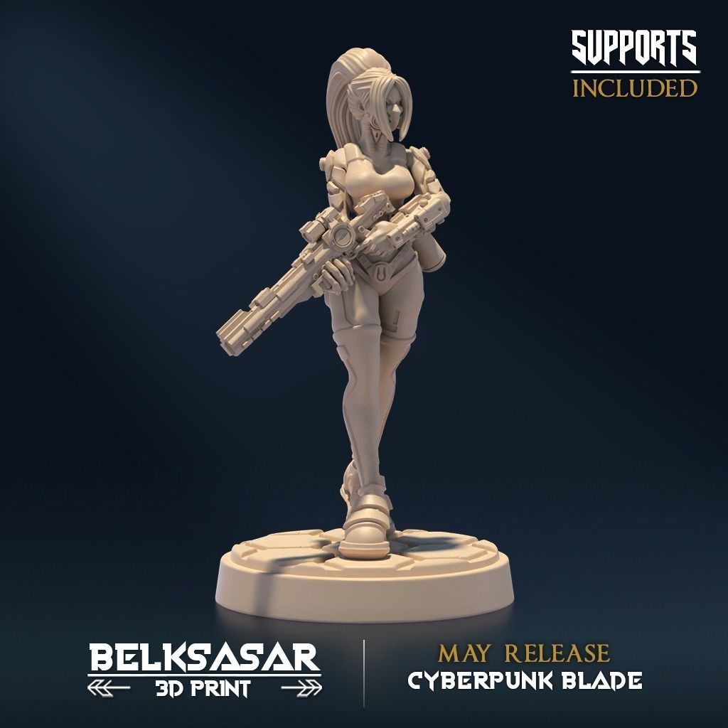 Neon Outlaw Nude and Normal Set x8 3D print model_4