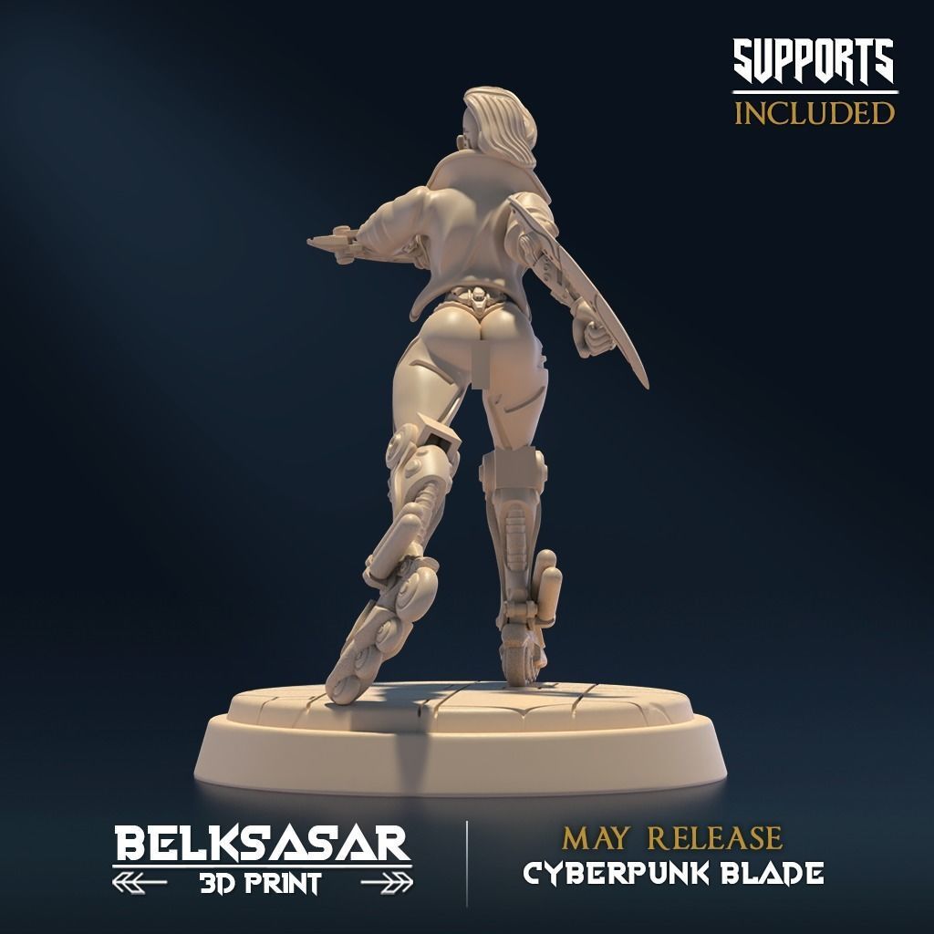 Roller Blade A Nude and Normal 3D print model_4
