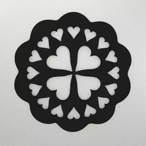 Flower Wall Decoration WARAJ4 3D print model