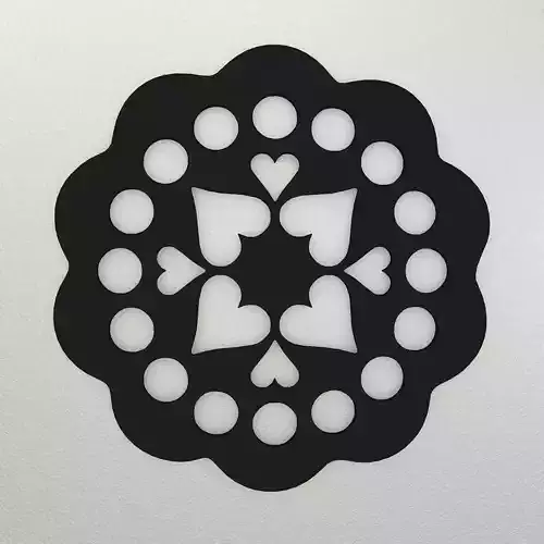 Flower Wall Decoration WARAJ3 3D print model