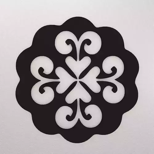 Flower Wall Decoration WARAJ1 3D print model