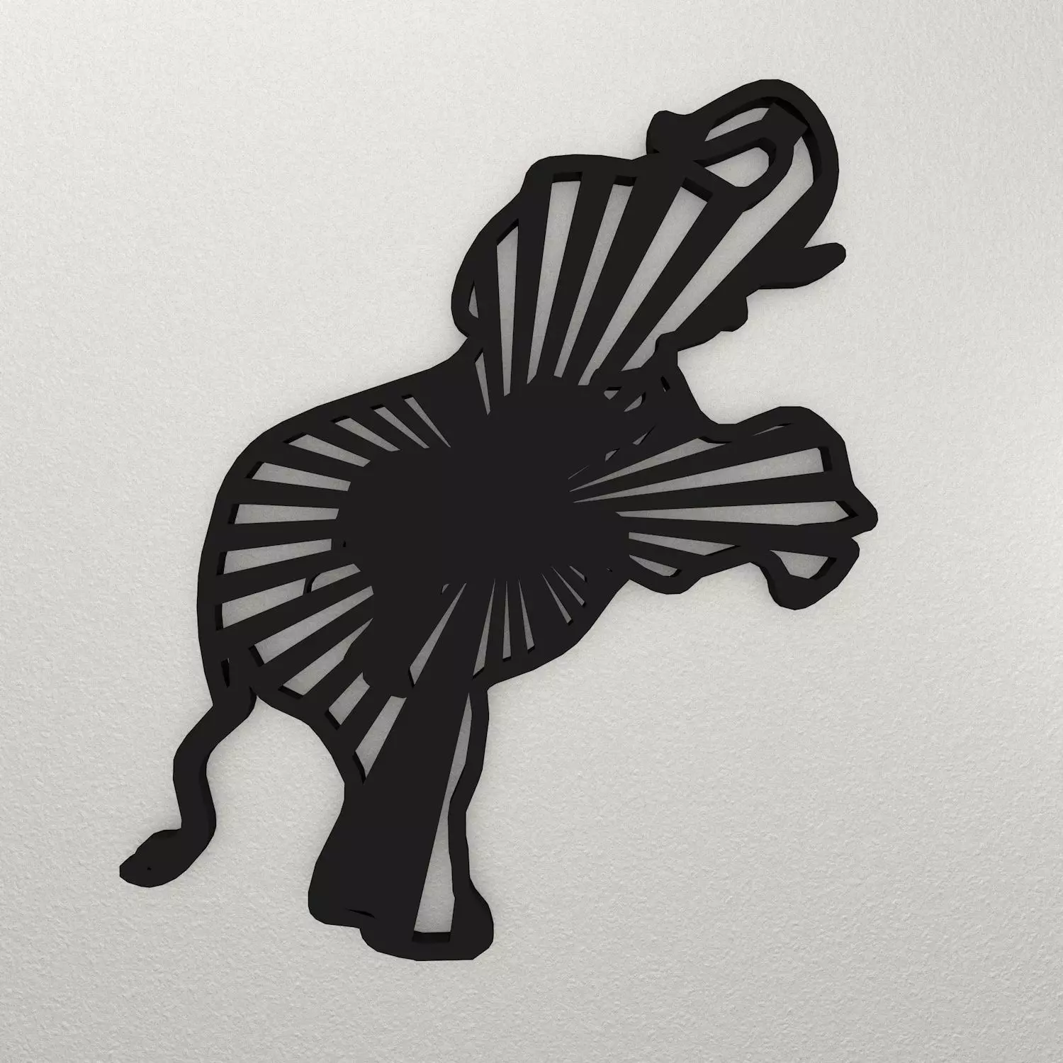 Elephant Wall Decoration WARAJ18 3D print model_0