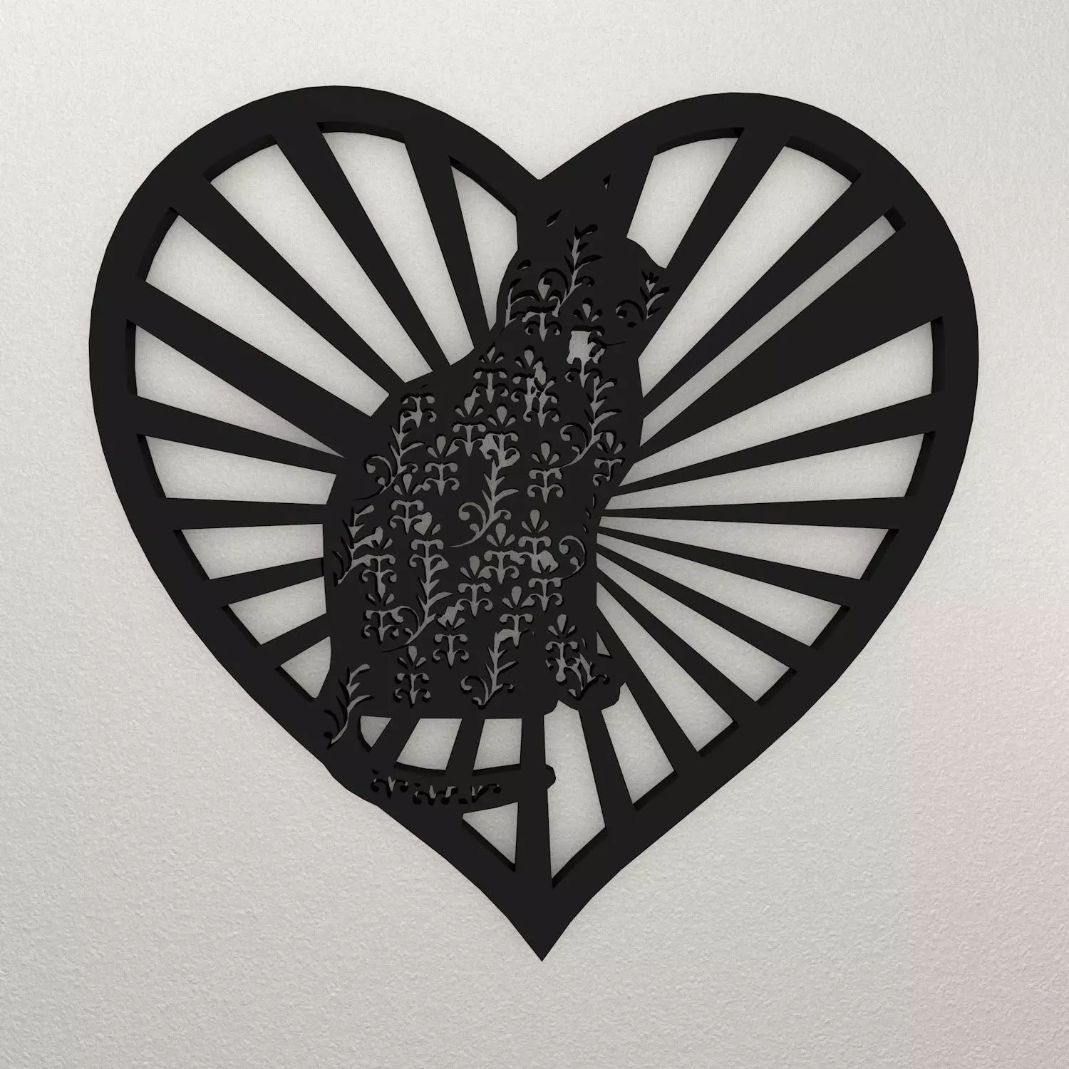 Cat Love Wall Decoration WARAJ48 3D print model