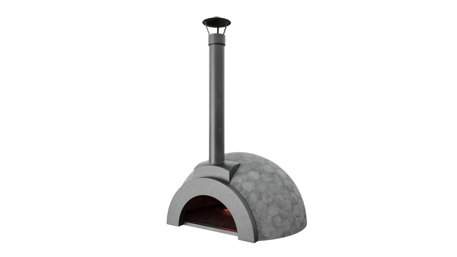 Outdoor Kitchen With Barbecue And Pizza Oven 3D model_5