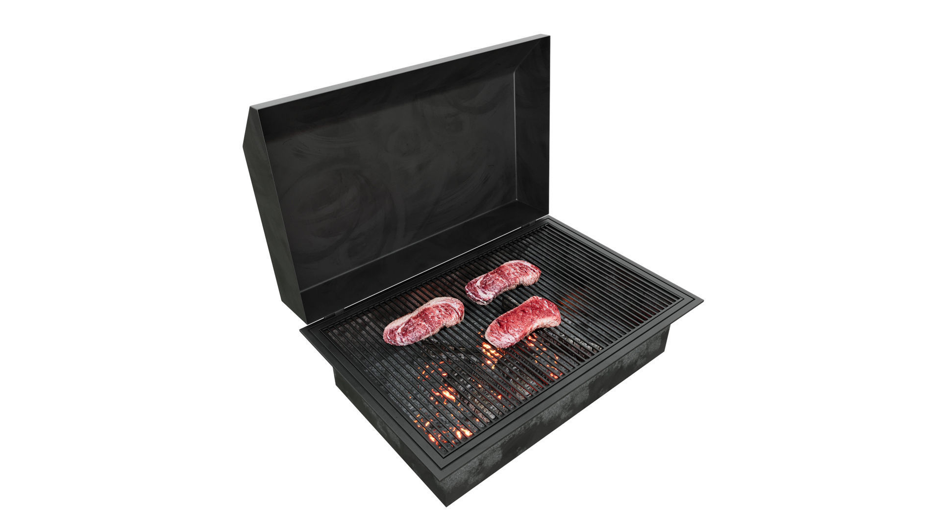 Outdoor Kitchen With Barbecue And Pizza Oven 3D model_7