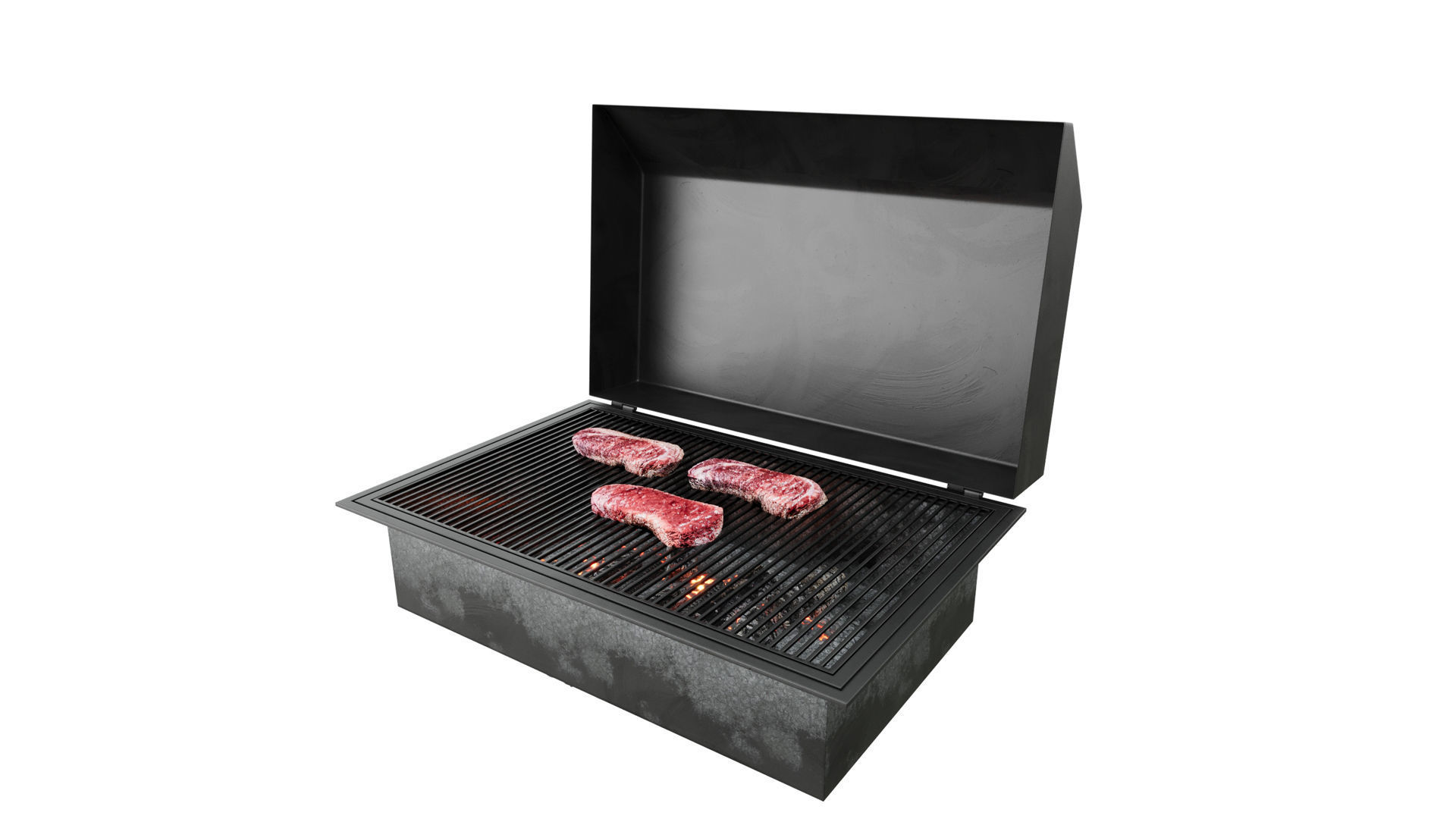 Outdoor Kitchen With Barbecue And Pizza Oven 3D model_8