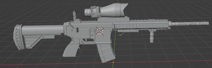 Mgun for personal project 3D model_3