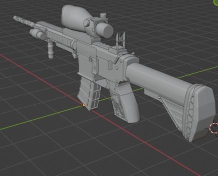 Mgun for personal project 3D model_1