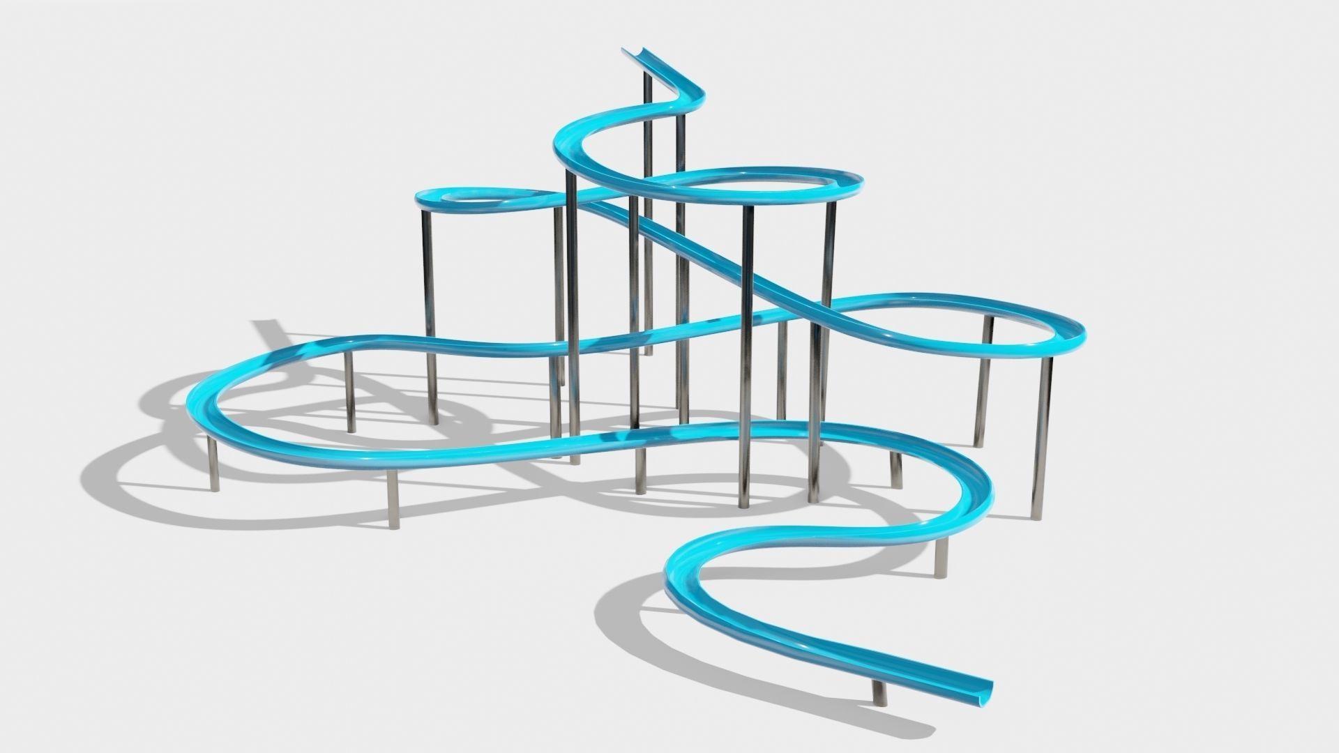 Slide Low-poly 3D model_4