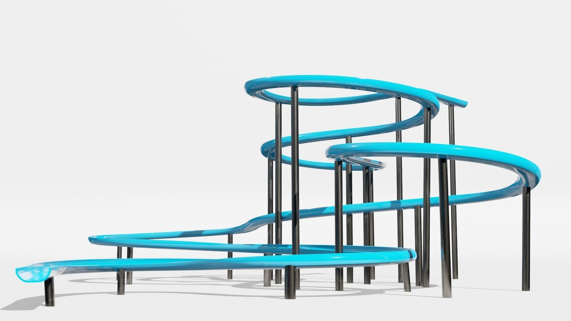 Slide Low-poly 3D model_2