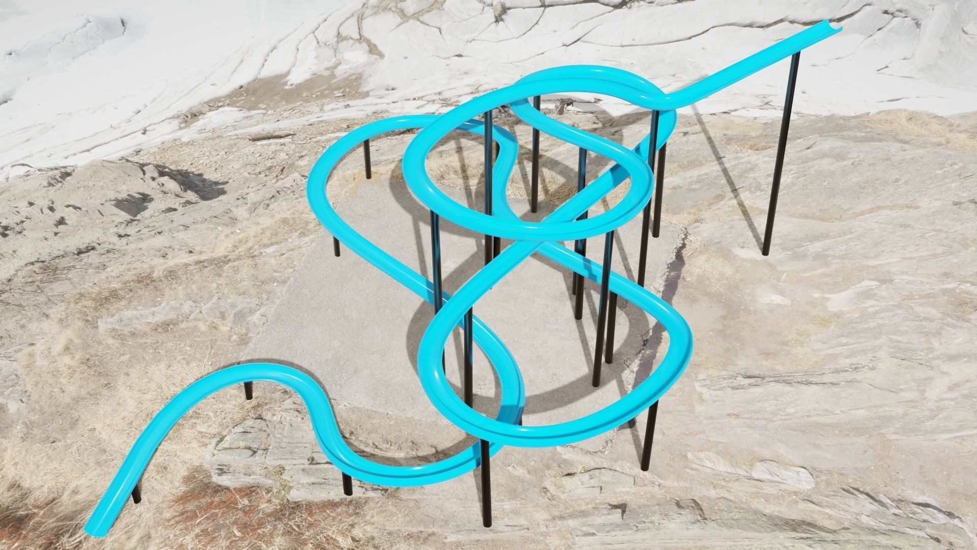 Slide Low-poly 3D model_22