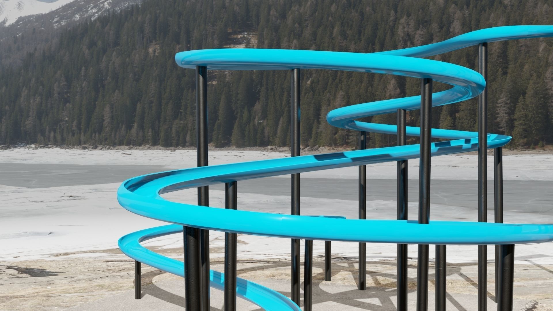 Slide Low-poly 3D model_19