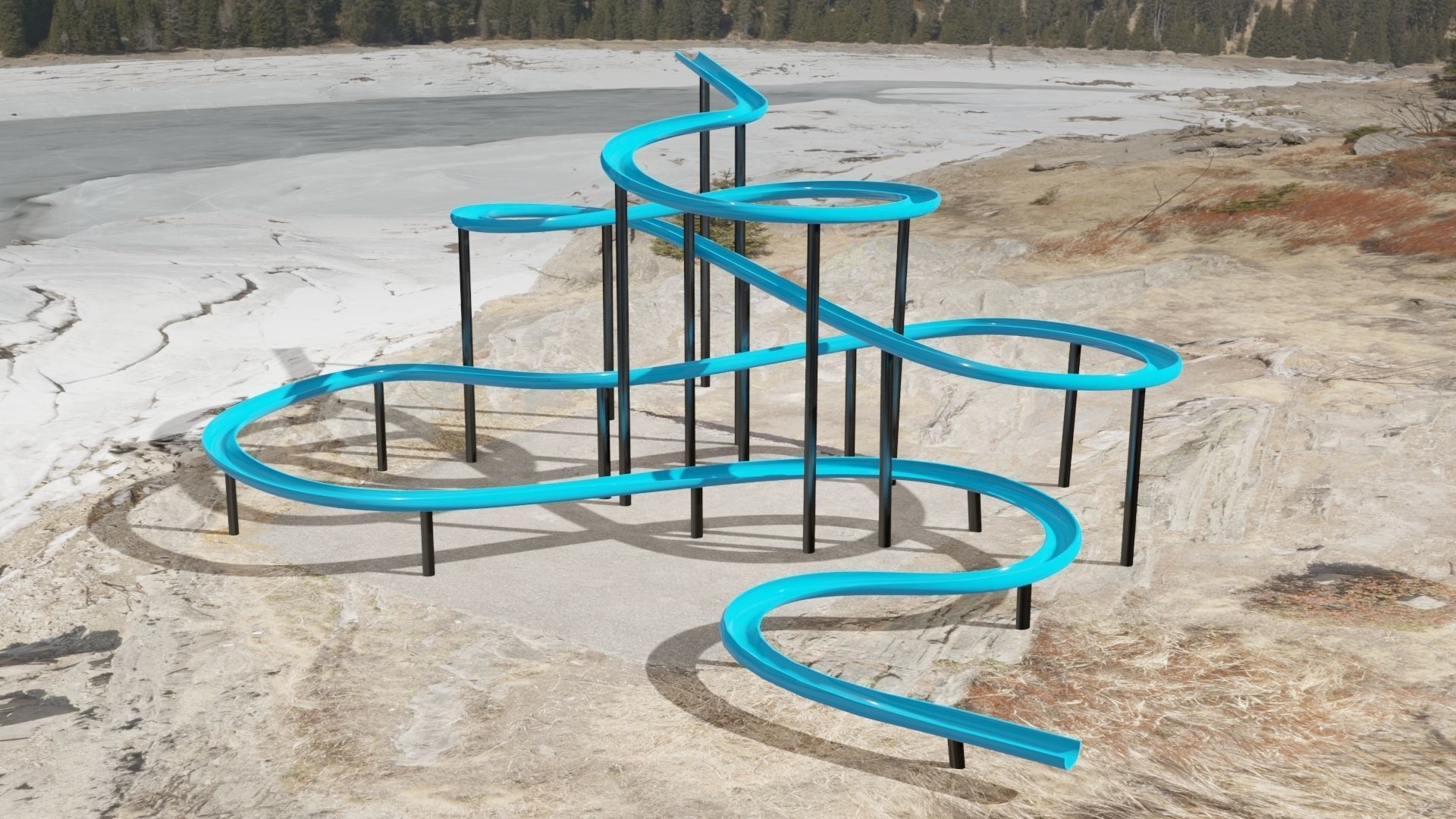 Slide Low-poly 3D model_20