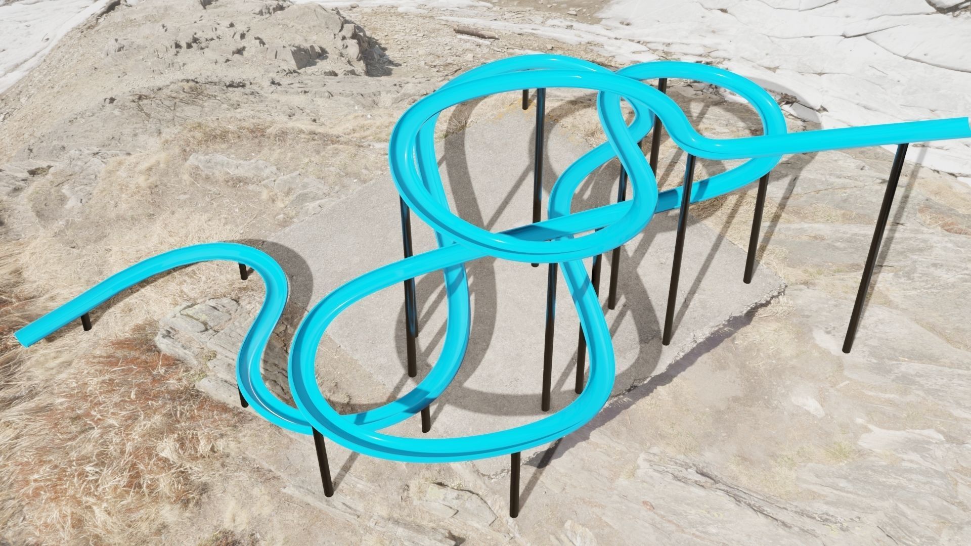 Slide Low-poly 3D model_7