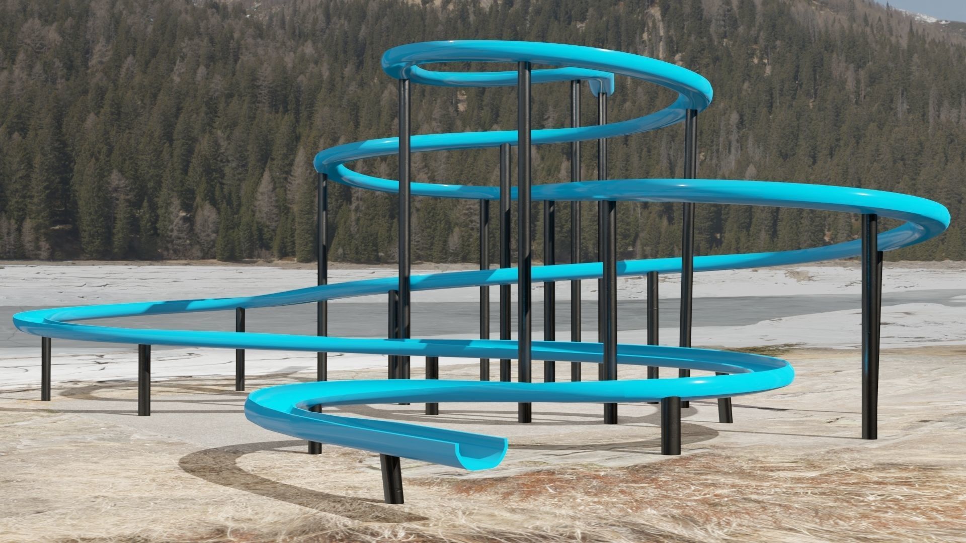 Slide Low-poly 3D model_18