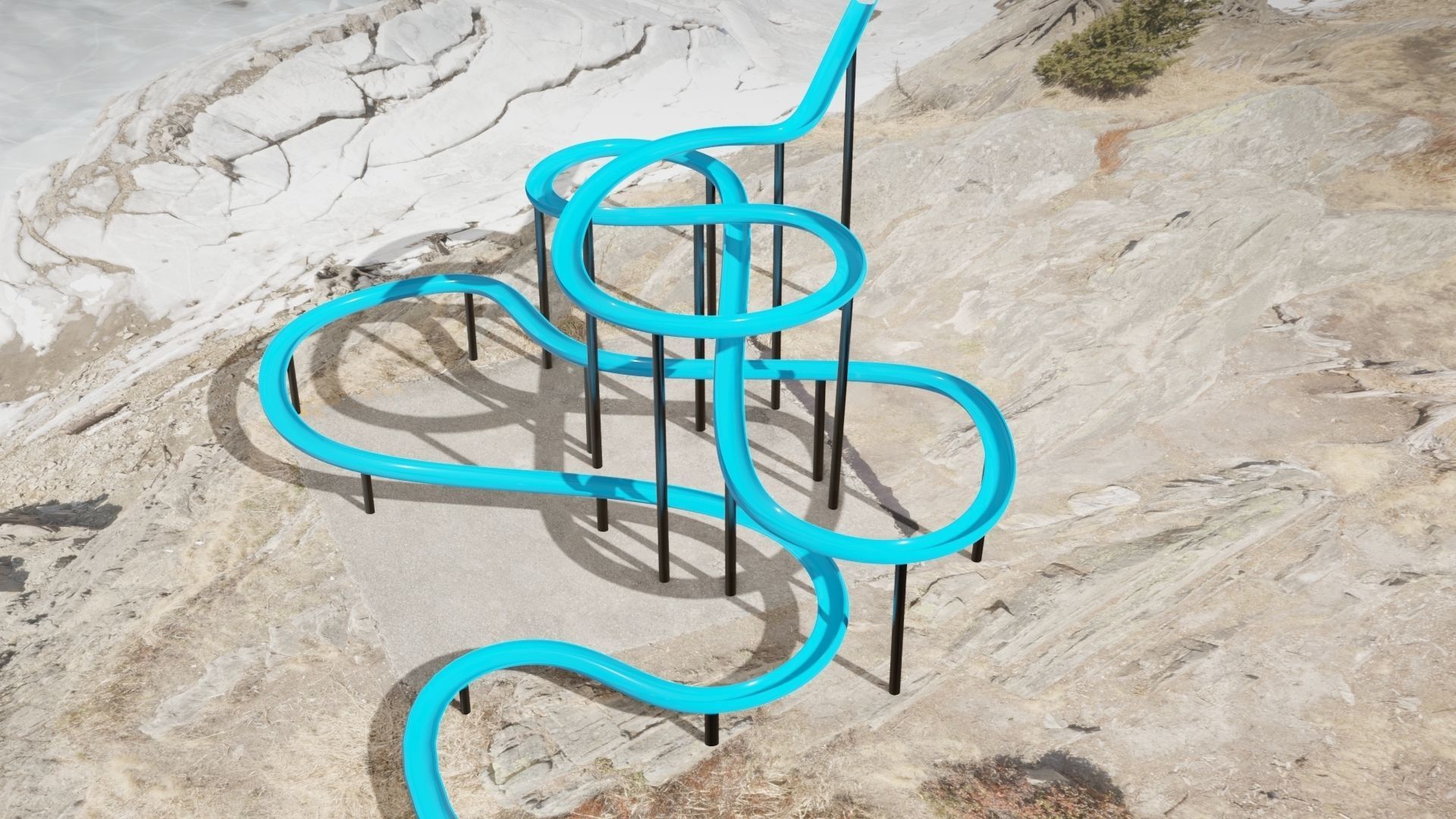 Slide Low-poly 3D model_9