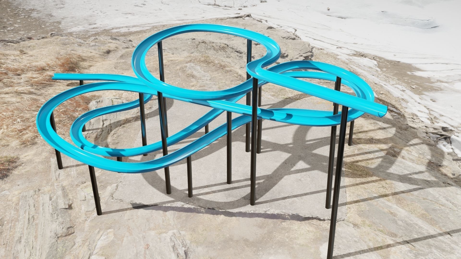 Slide Low-poly 3D model_29