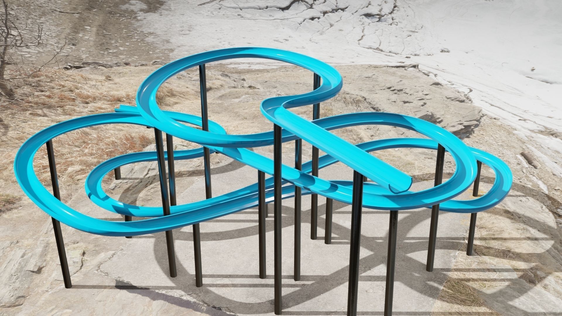 Slide Low-poly 3D model_3