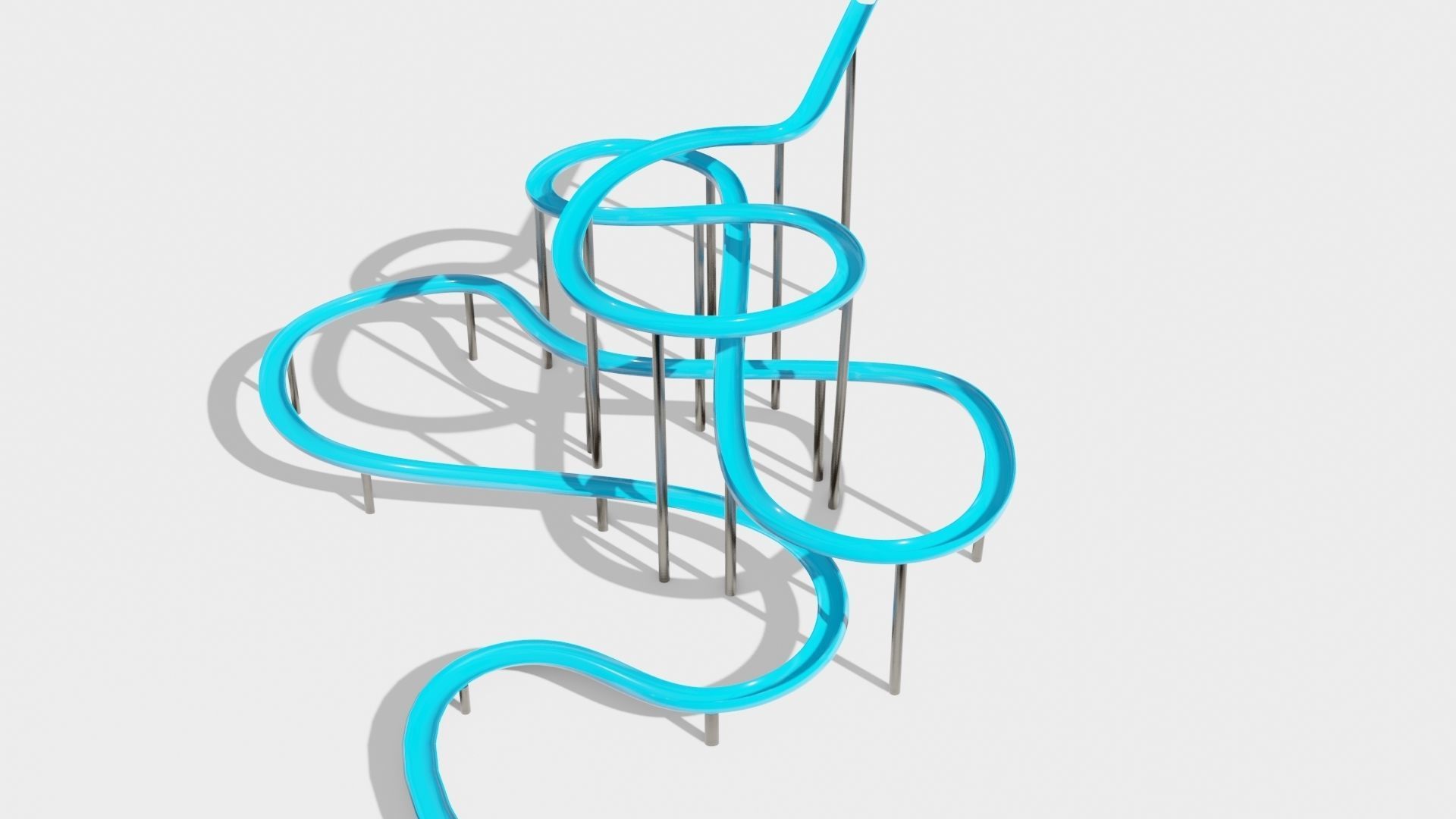 Slide Low-poly 3D model_10