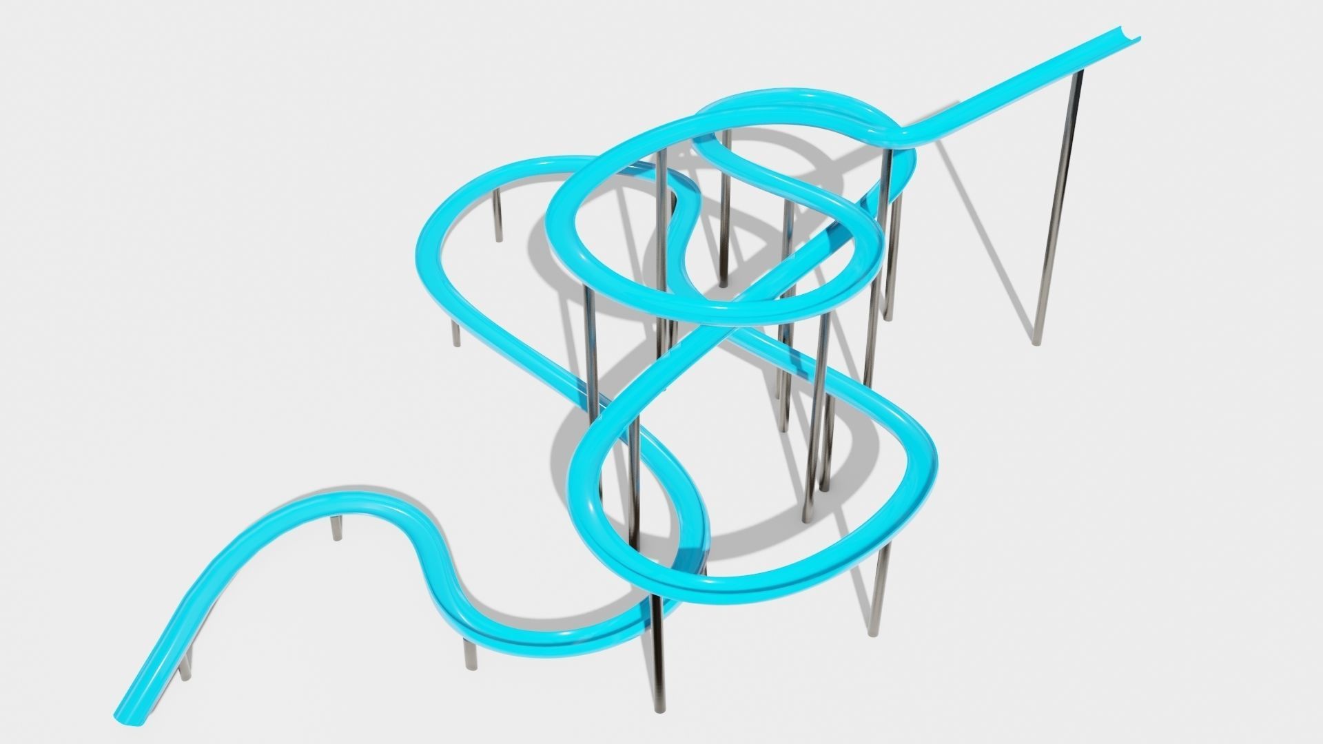 Slide Low-poly 3D model_8