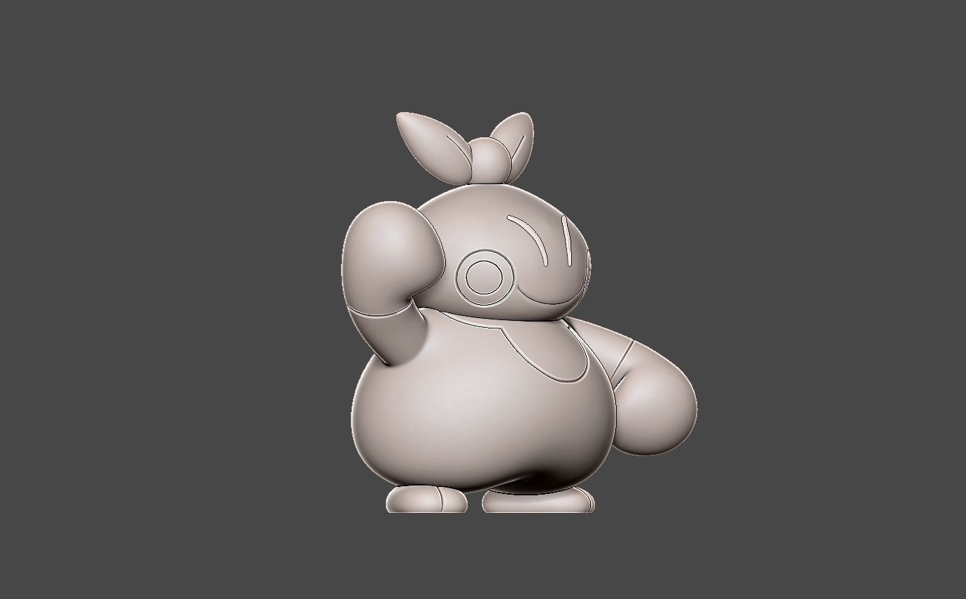 Pokemon makuhita 3D print model_4