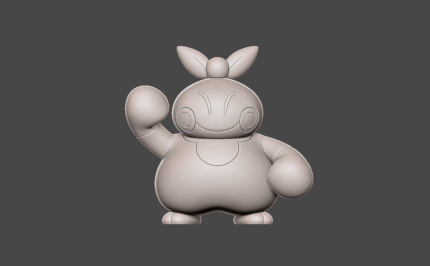 Pokemon makuhita 3D print model_2