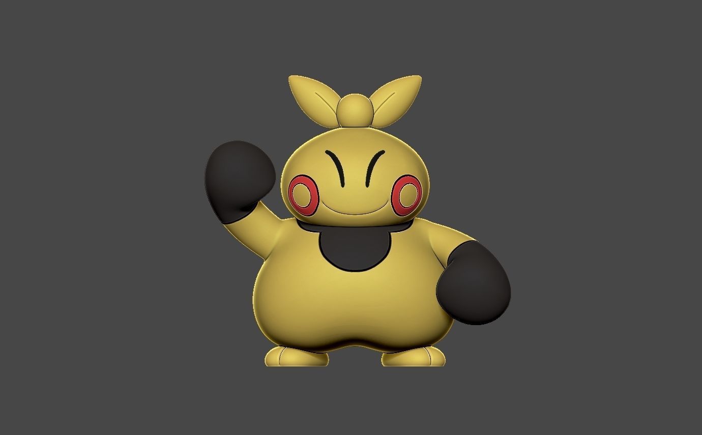 Pokemon makuhita 3D print model_1