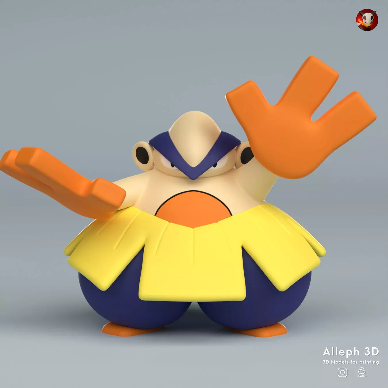 Pokemon hariyama 3D print model
