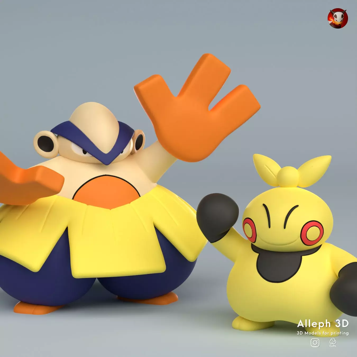 Pokemon makuhita evolution pack 3D print model