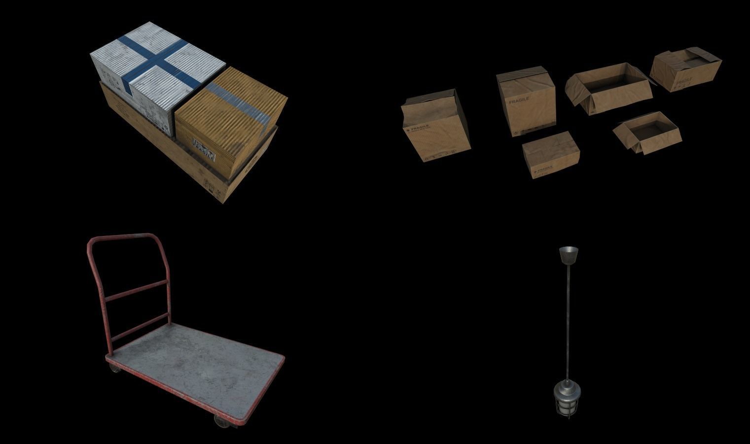 Modular Sewer Environment Low-poly 3D model_37