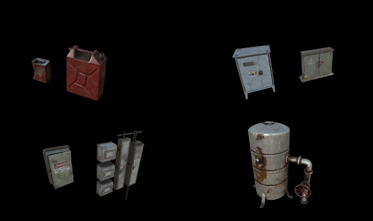 Modular Sewer Environment Low-poly 3D model_43