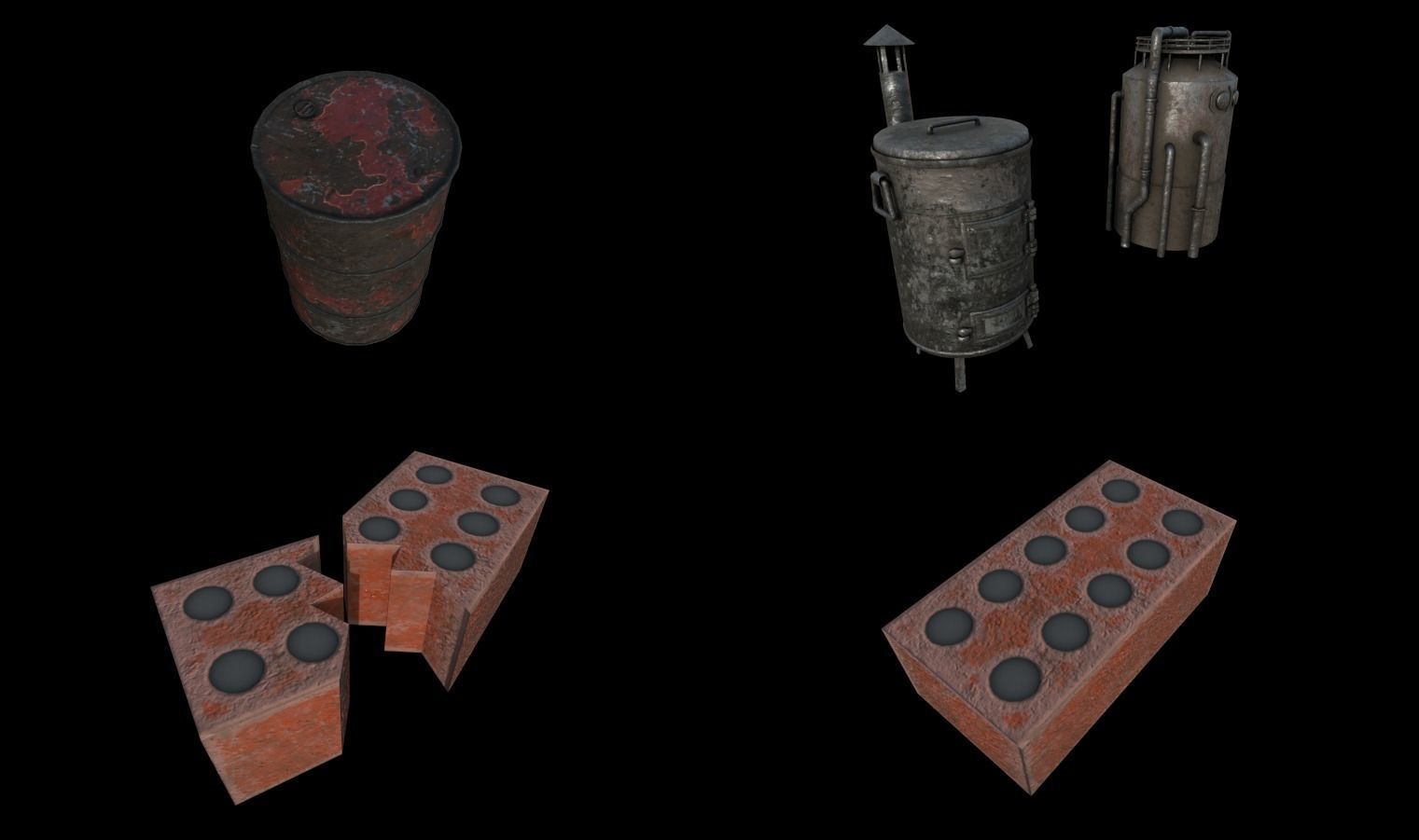 Modular Sewer Environment Low-poly 3D model_31