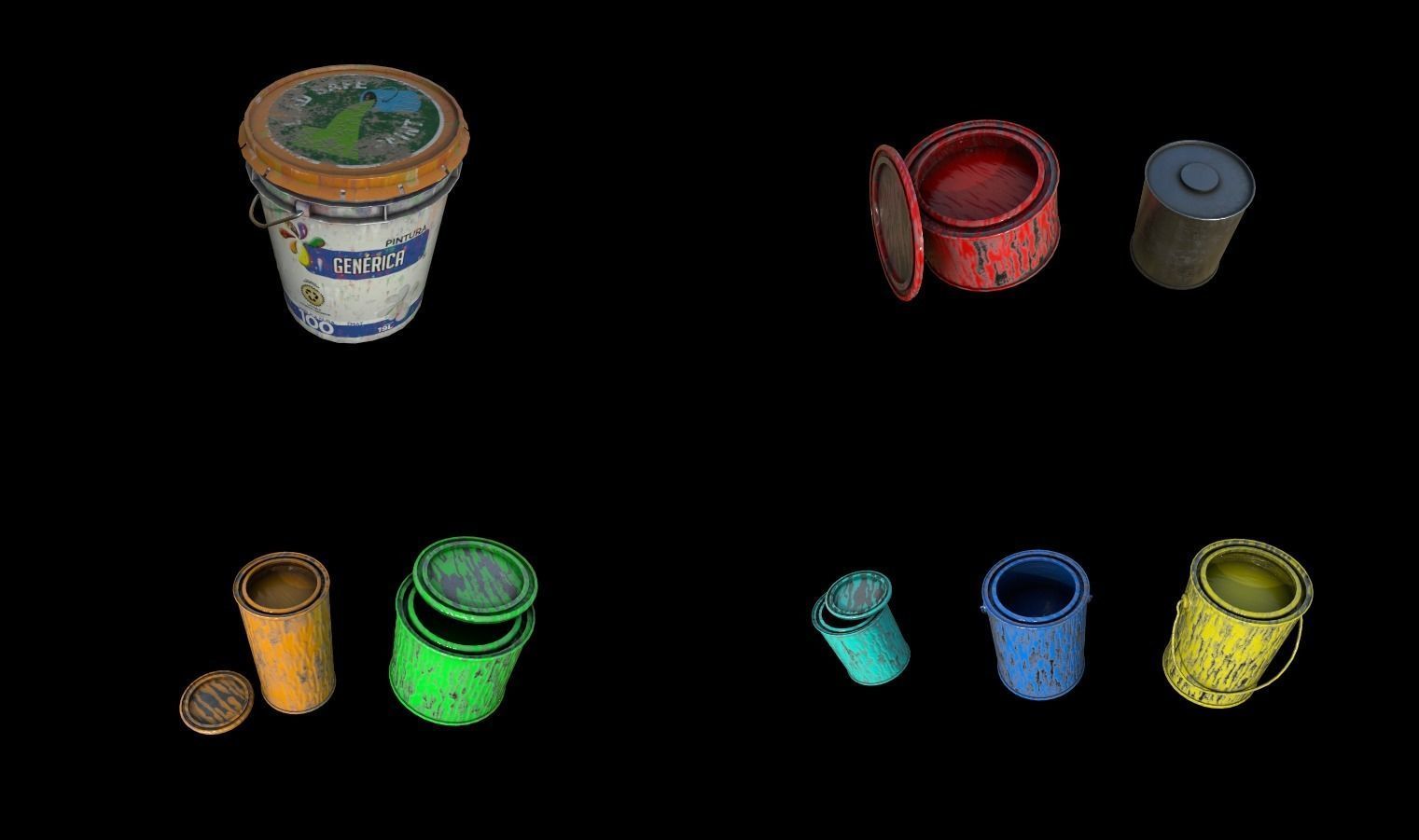 Modular Sewer Environment Low-poly 3D model_53