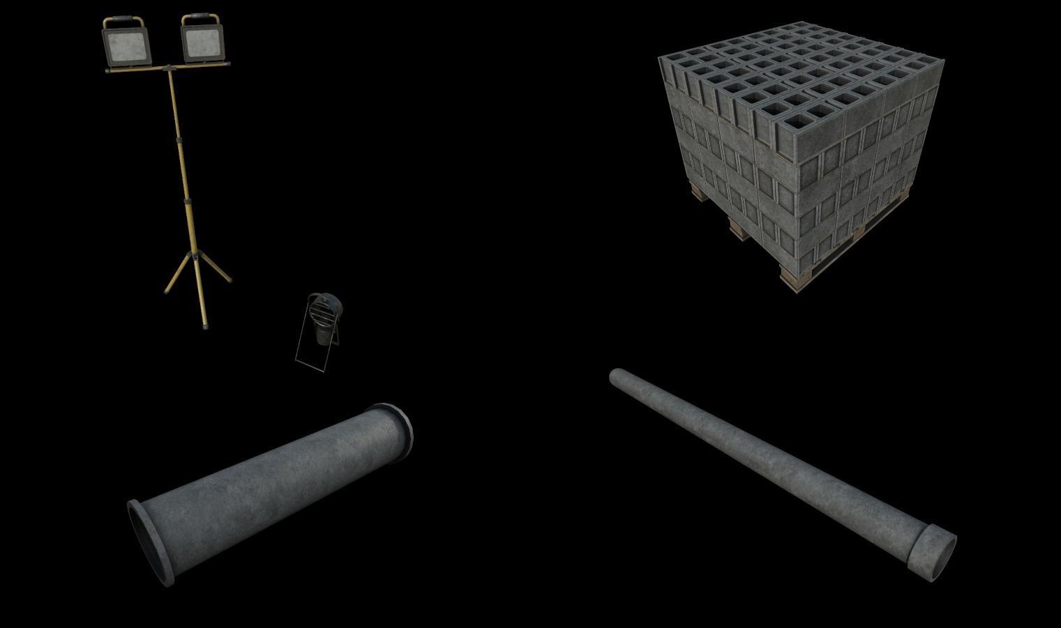 Modular Sewer Environment Low-poly 3D model_39