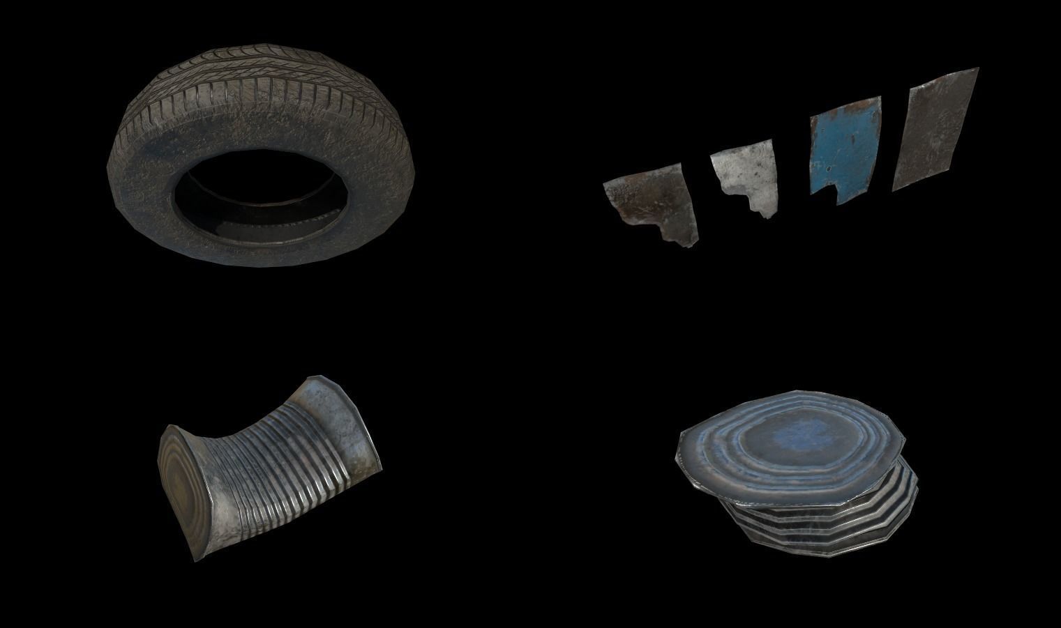 Modular Sewer Environment Low-poly 3D model_62